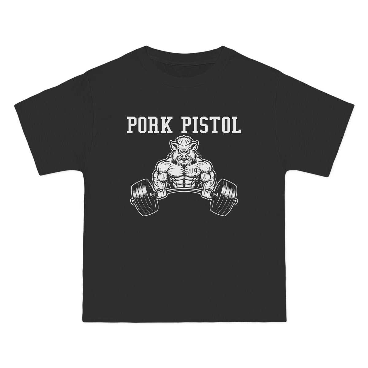 BLACK PORK PISTOL 100% COTTON HEAVYWEIGHT TEE